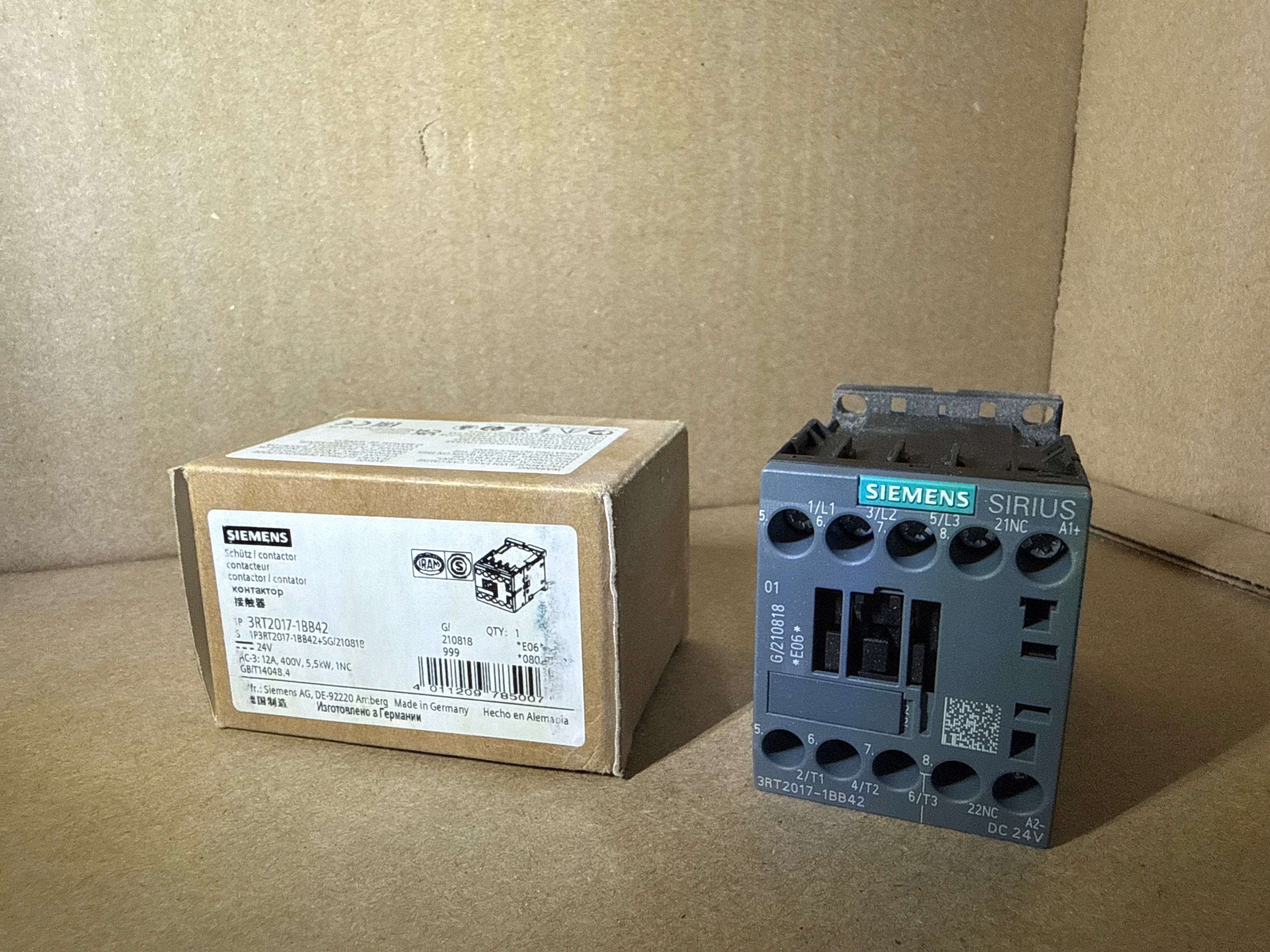3RT2017 1BB42  1NC coil 24vdc  new model