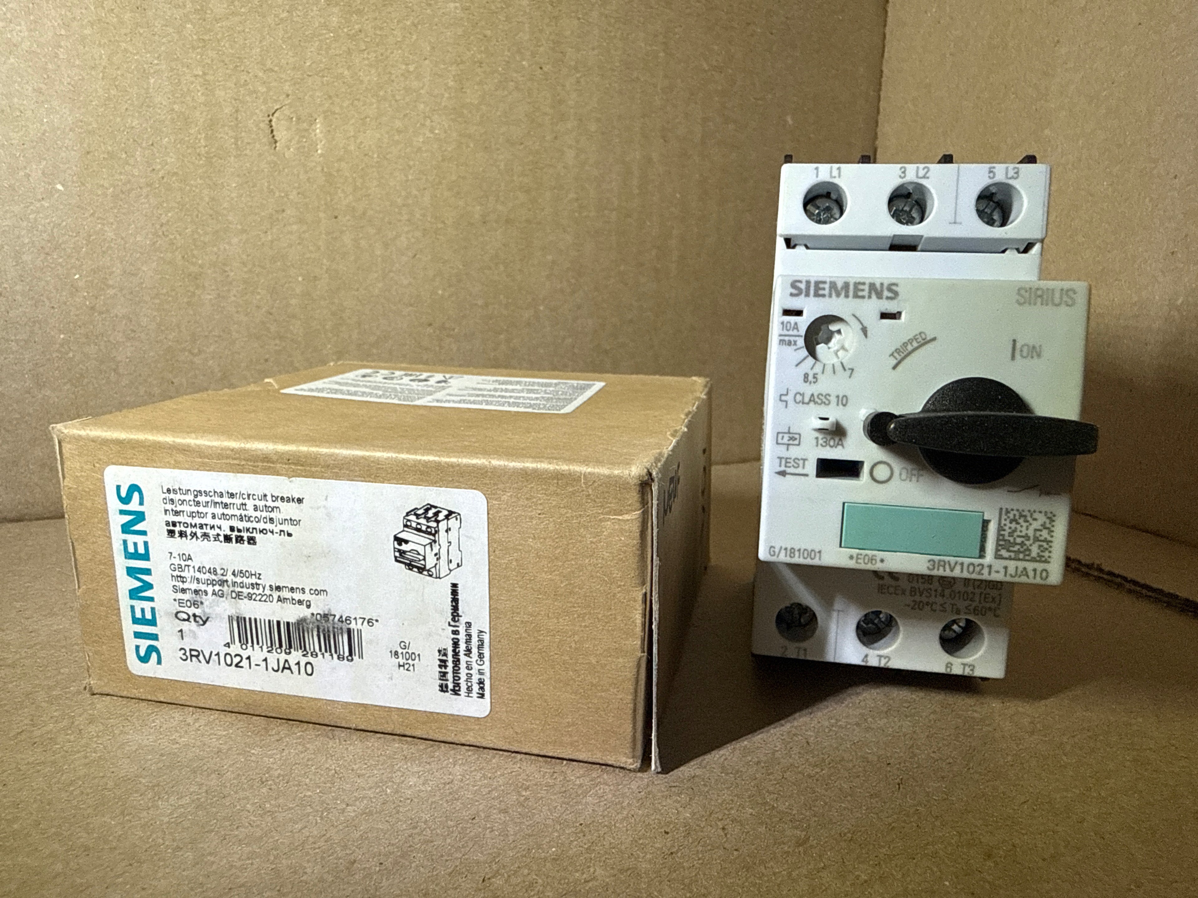 Over-load  3RV1021-1JA10 (7-10 amps) Neuf